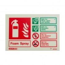 Landscape Photoluminescent Foam Extinguisher ID Sign
