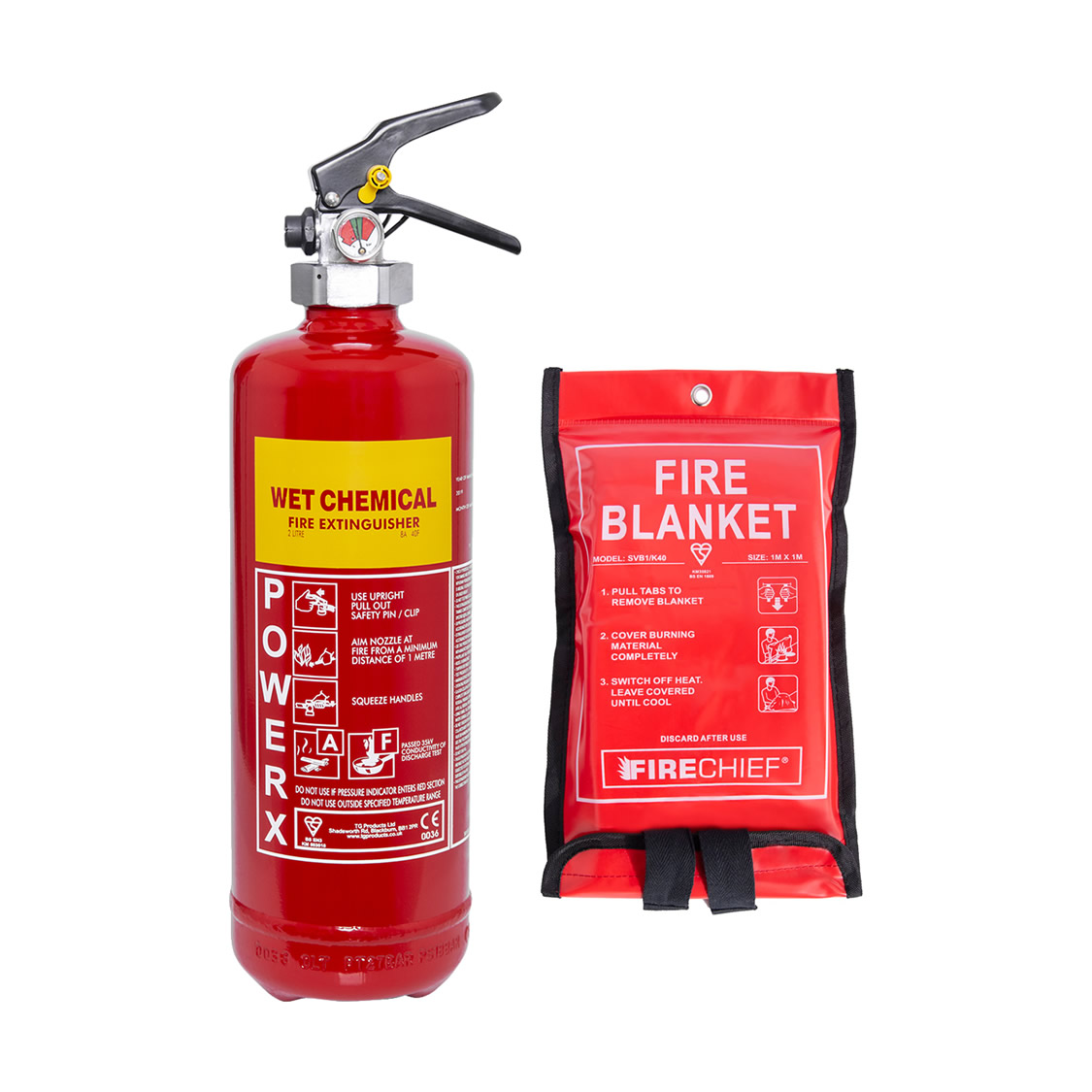 2ltr Wet Chemical Extinguisher + Fire Blanket Offer